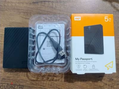 Western Digital My Passport 5TB External HDD - Black هارد خارجي 5 تيرا