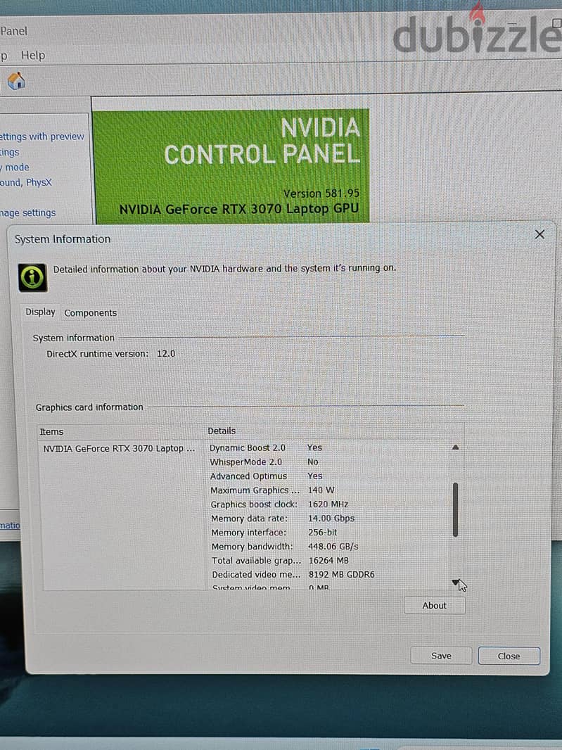 Dell Alienware m15 R4 RTX 3070 140W  8