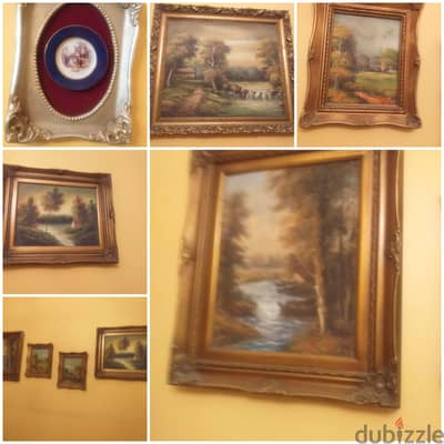 مجموعة تابلوهات زيت Antique Toile Tableau