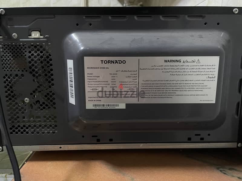 Tornado Microwave 20L, Model TM-20MK. 1