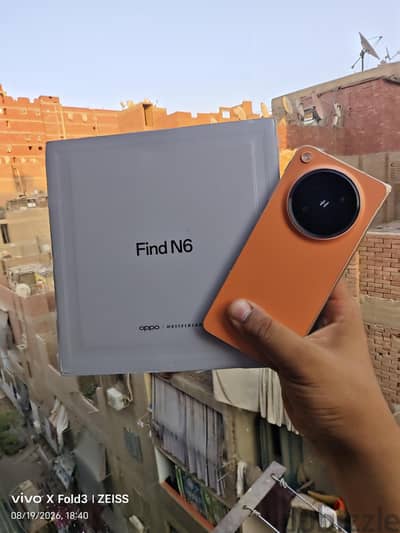 OPPO Find N6 حاله ممتاز بكل مشتملاته جلوبال مدفوع ضريبه للبيع او البدل
