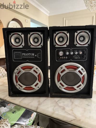 سماعات صب Phantom ST-8500 بحالة ممتازة (USB / SD / Radio / Mic)