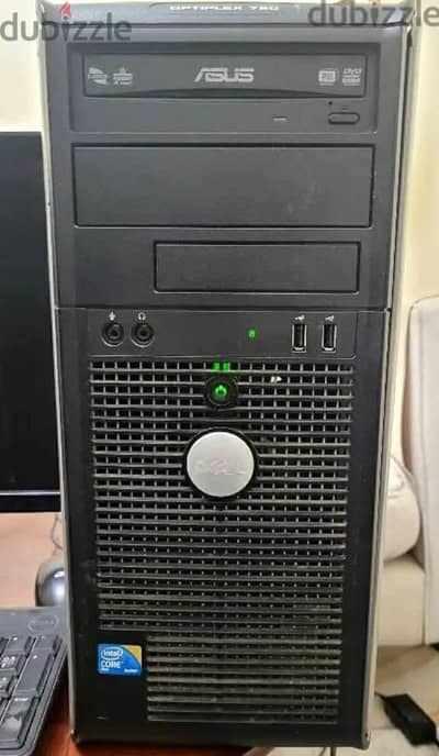 كمبيوتر  و شاشه Dell اورجينال  بكامل الوصلات و الكابلات