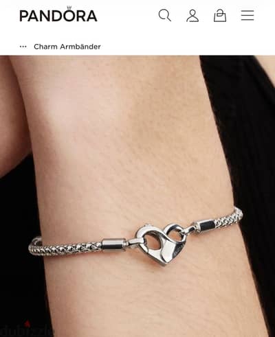 Pandora bracelet Silver انسيال باندورا فضه اصلي used twice like new
