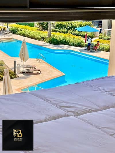 Luxury Fully Furnished Chalet for Rent in Marassi Marina, North Coast - Direct Pool View