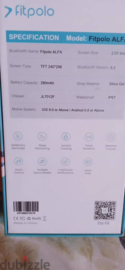 Fitpolo smart watch Alpha