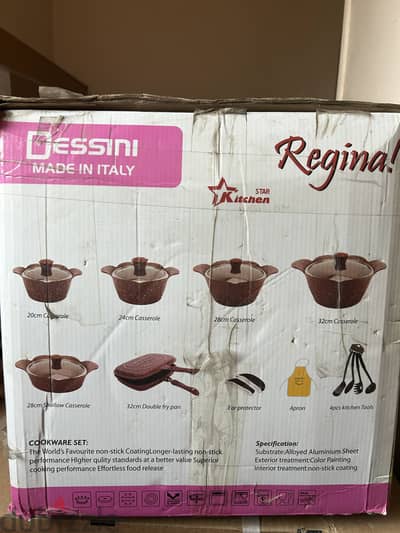 Dessini Regina 19-Piece Granite Cookware Set – New/Unused