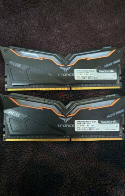 32 T-Force ddr4 ram 3600mhz