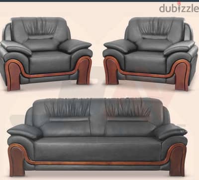 انتريه مكتب كنبه وكرسيين و ترابيزه
