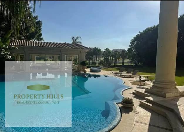Luxury royal palace for sale 1300 meters with a landscape view overlooking the entire garden, including a swimming pool in the heart of October.