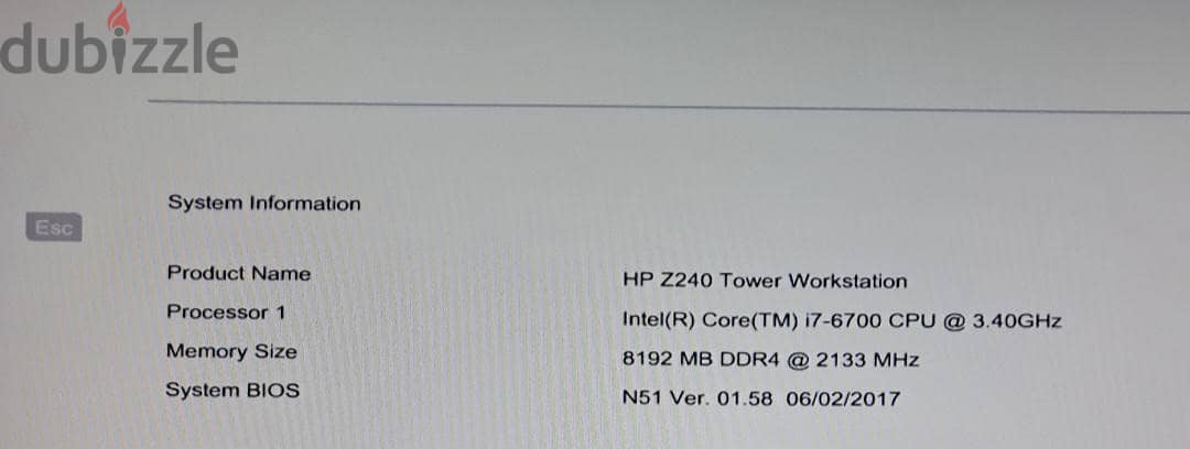 HP Z240 Tower I7 6700 1