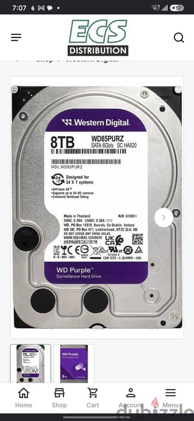 8T hard drive