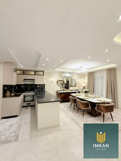 180 sqm apartment (3 bedrooms), fully finished and ready for viewing, located in Mayan Compound, Fifth Settlement—just minutes away from Al Rehab.