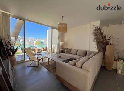Fully Finished Super Lux Chalet with Air Conditioning for Sale in **Silver Sands, Sidi Heneish**, featuring a stunning panoramic view of the sea and l