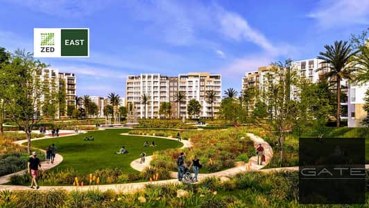 شقة ريسيل للبيع في كمبوند زد ايست التجمع بموقع مميز دايركت على النادي & متشطبة بالمطبخ والتكييفات