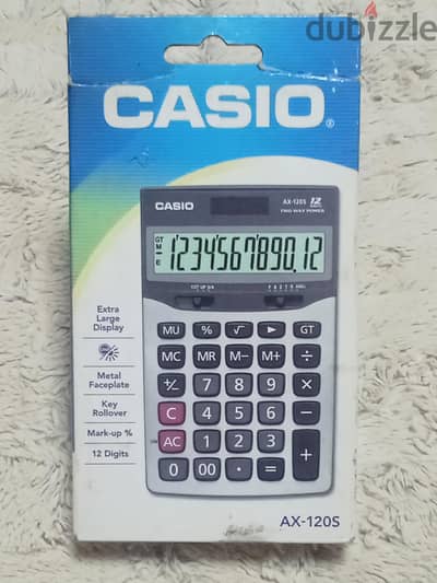 للبيع آلة حاسبة مكتبية أصلية Casio AX-120S (زيرو بالكرتونة)