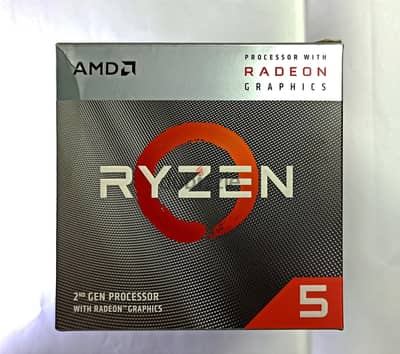 معالج AMD Ryzen 5 3400G بحالة ممتازة مع كرت شاشة مدمج Vega 11