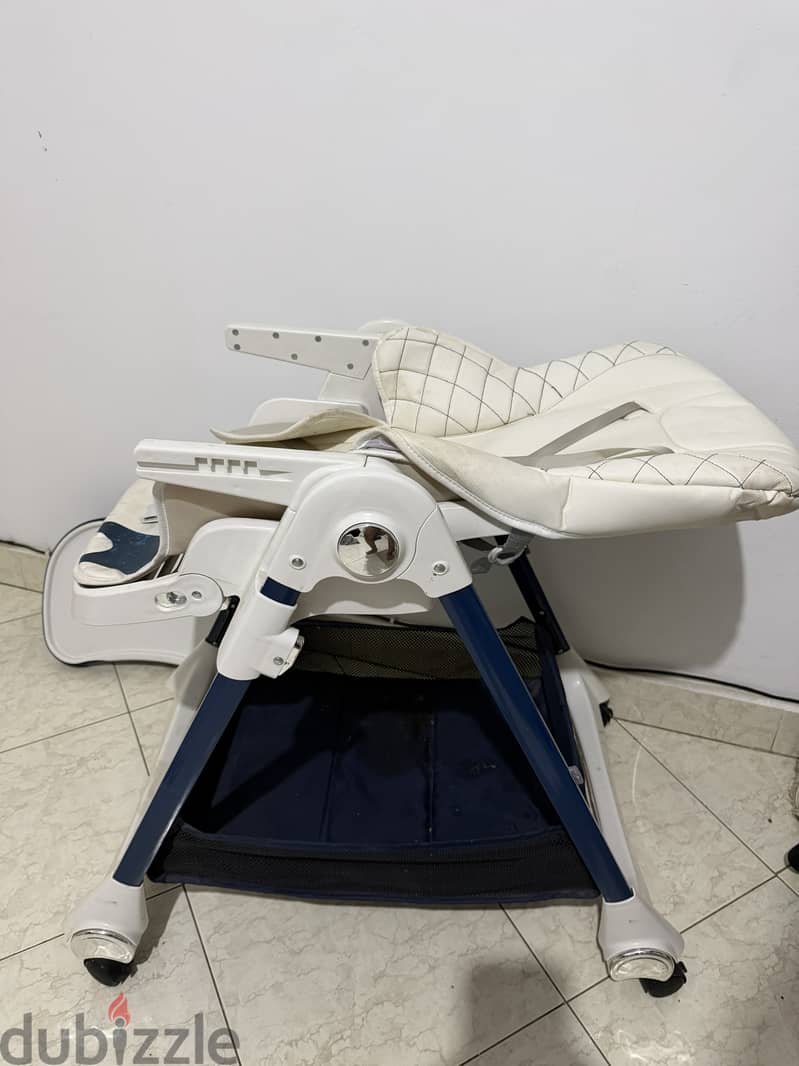 Kidilo  baby chair  - foldable -  Multi-Position  (black)(white) 7