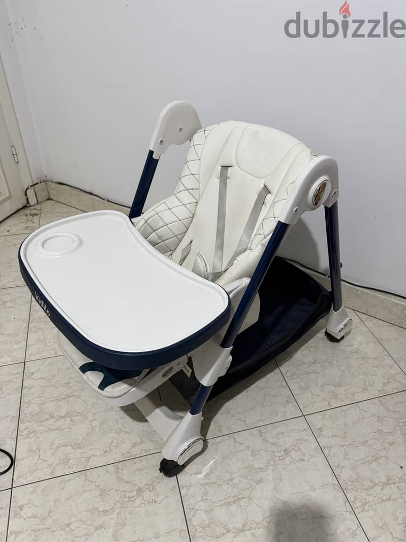 Kidilo  baby chair  - foldable -  Multi-Position  (black)(white) 9