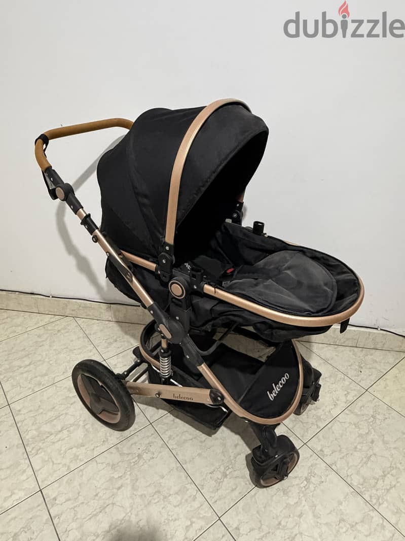 belecoo Baby Stroller , Adjustable Backres (dark blue) 2