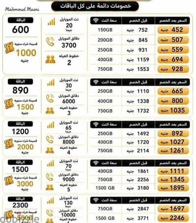 كود خصم ٥٠% على فواتير وى جولد مدى الحياة