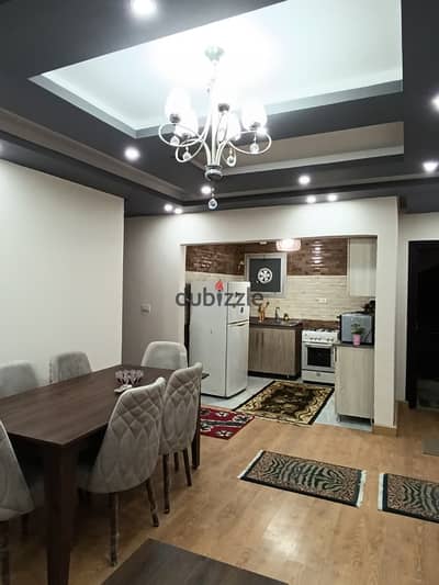 Furnished apartment for rent in Al Rehab, first occupancy, prime location Near services