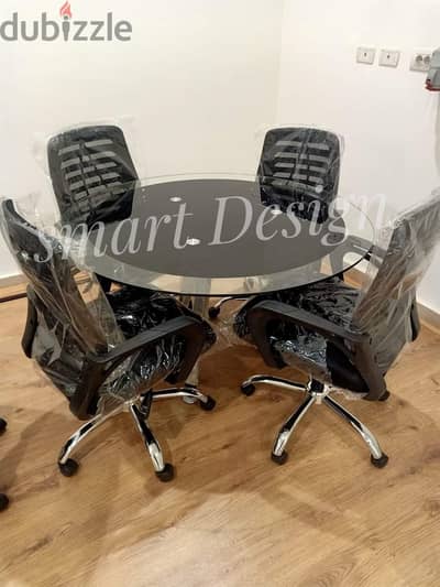 ترابيزه  أو طاوله اجتماعات/ meeting room زجاج سكوريت بشاسيه معدن