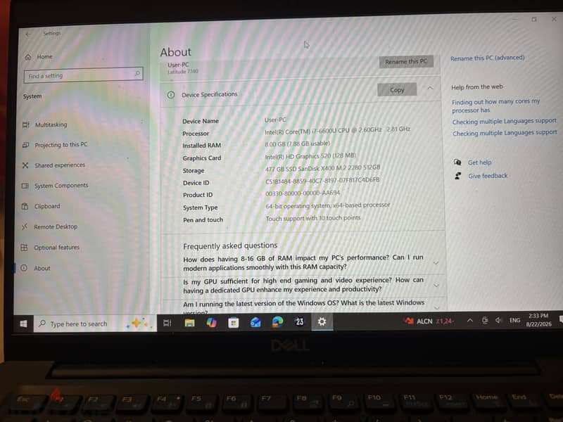 Dell Latitude 7380 Core i7 Touch Perfect Condition 2