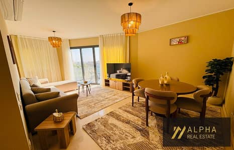 Fully furnished apartment for rent in Sodic Villette V Residence New Cairo 140 sqm 2 bedrooms 2 bathrooms premium furniture prime location prestigious