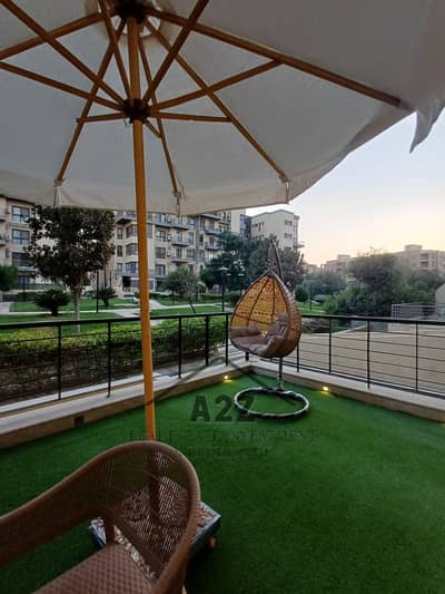 Accept a garden in the Bay 8 Group 83 private garage the largest garden Talaat Mostafa with kitchen and air conditioning 5 horsepower immediate receipt special finishing paid off