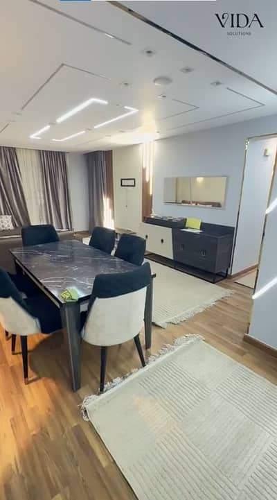 An apartment for rent in Ganet October Compound, fully furnished with elegant furnishings and distinctive finishing, ready to move in immediately