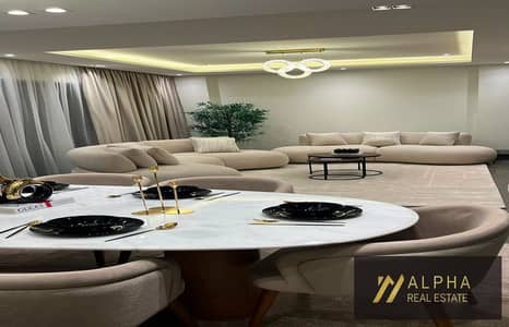 Luxury fully furnished first-use apartment for rent in Lake View Residence New Cairo 191 sqm plus garden 3 bedrooms including master 3 bathrooms nanny