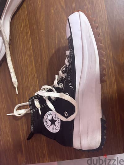 Converse black run star hike trainers