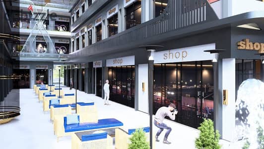 Commercial Shop for Sale – Ground Floor, located at the Mall Entrance and directly overlooking the Plaza.  Shop Area: 17 sqm + 6 sqm Outdoor Area 