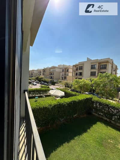 شقة ارضي بحديقة خاصة تشطيب كامل بالتكييفات للبيع في المراسم فيفث سكوير مون ريزيدنس 160م جاهزة للسكن بموقع مميز بالتجمع الخامس بجوار جولدن سكوير ريسيل