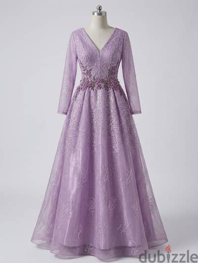 Purple soiree dress