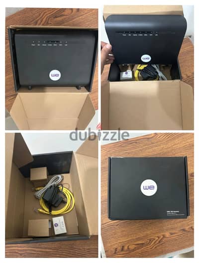 راوتر VDSL عالي السرعات من ZTE موديل H188N شركة We بالعلبة و المشتملات