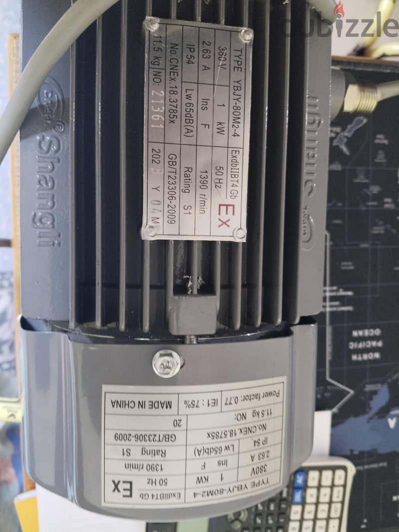 1 kw (1.3 Hp) Three Phase Motor 1