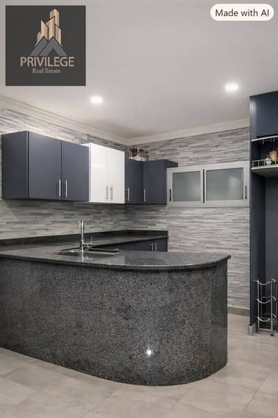A ground apartment for rent in Al-Fursan Compound, a distinctive location on the ring road 186 sqm, ground floor with a separate entrance, super luxury finish.