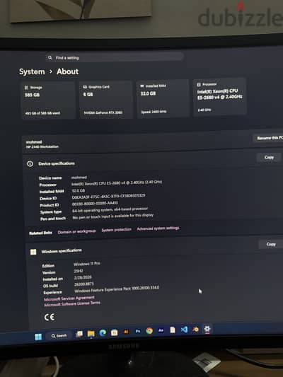 Full workstation Z440 with rtx and screen
