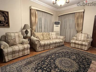 1 three seater couch and two chairs