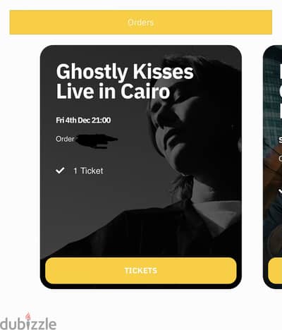 Ghostly kisses Live Concert In Egypt Vip Ticket