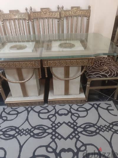 ترابيزة سفرة مدهب رسمة فيرزاتشى