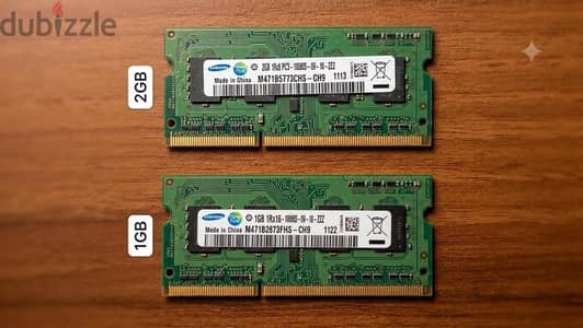 رامتين لاب ddr3  ٢ جيجا و ١ جيجا
