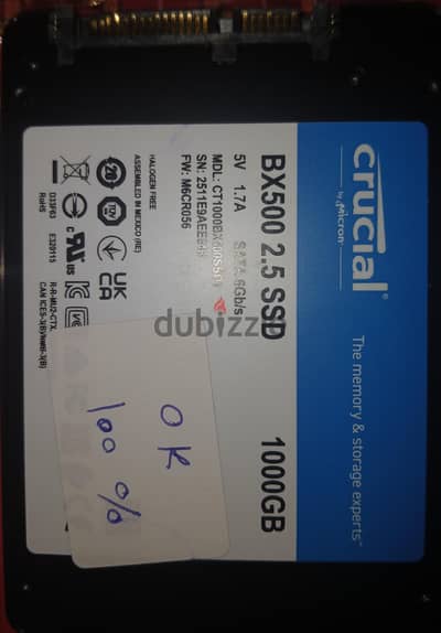 hard ssd 1T new crucial