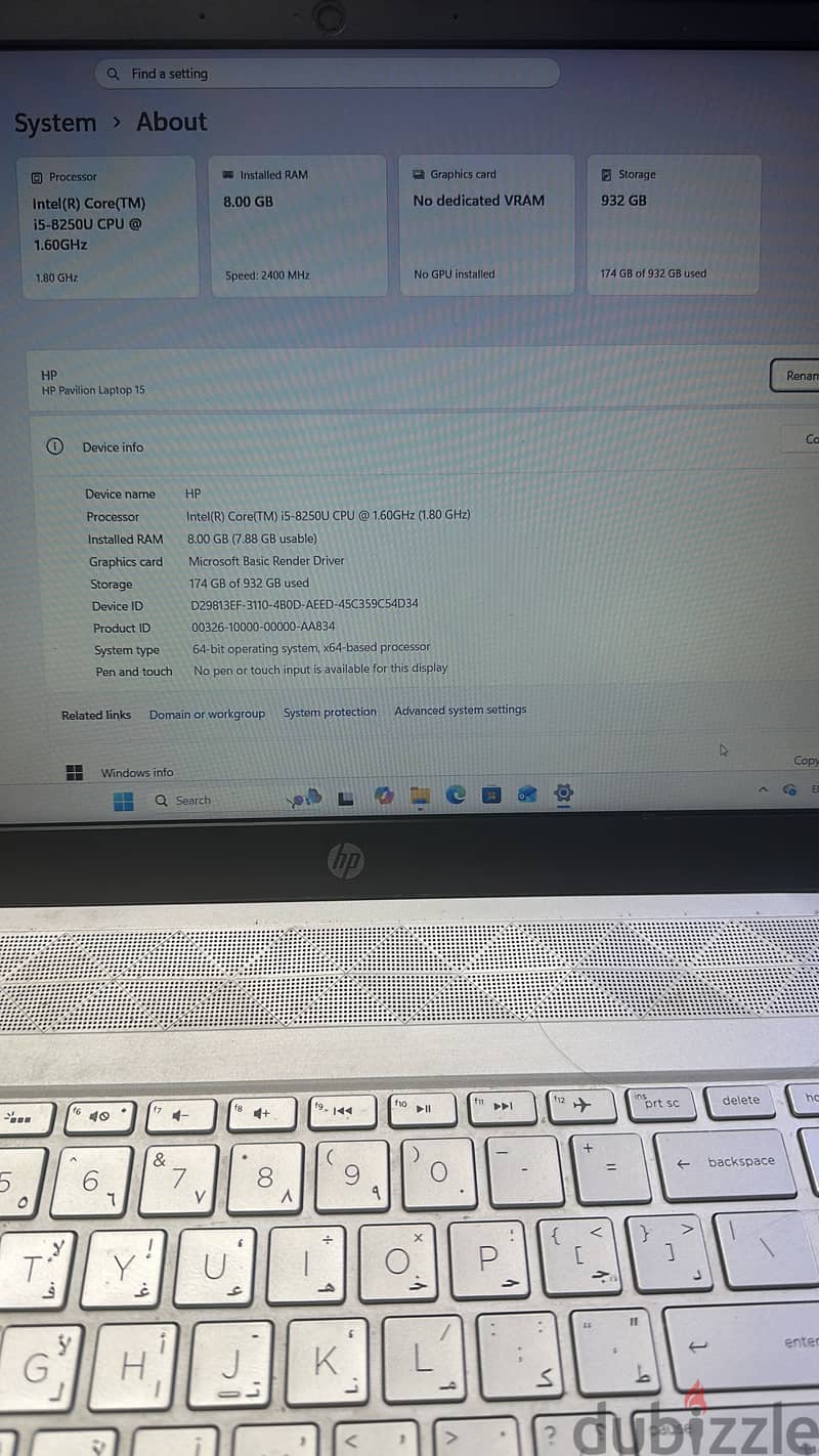 HP pavilion intel core i5 8th Gen 2