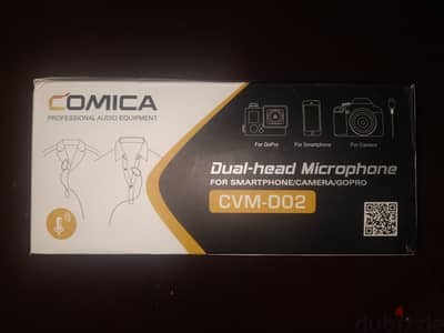 ميكروفون كوميكا CVM-D02 سلكي مزدوج الرأس الكاميرات والموبايلات جوالات