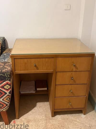 solid natural oak wood desk