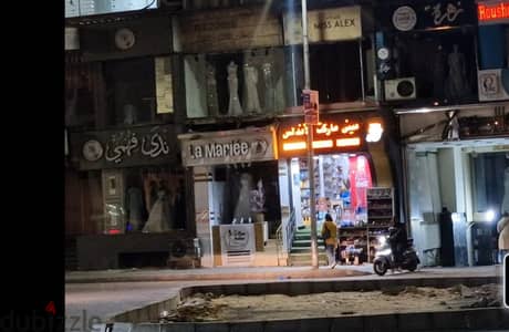 ميزان تجاري ٤٤ متر برشدي شارع ابوقير  الرءييسي للايجار