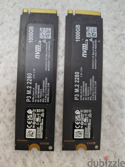 ssd m2 nvme 1tb crucial p3